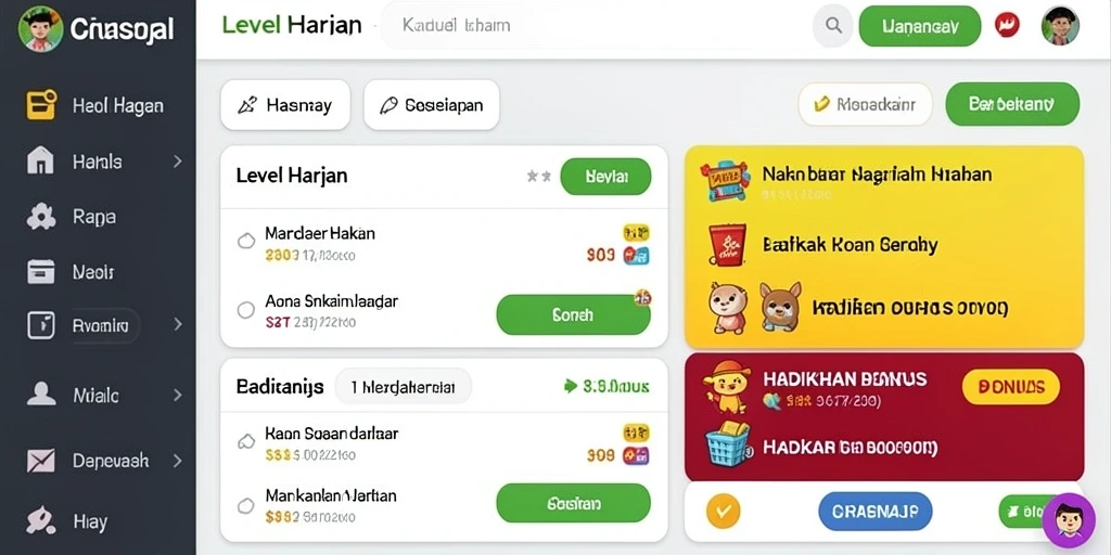 Tampilan antarmuka awal yang menarik dan ramah pengguna.