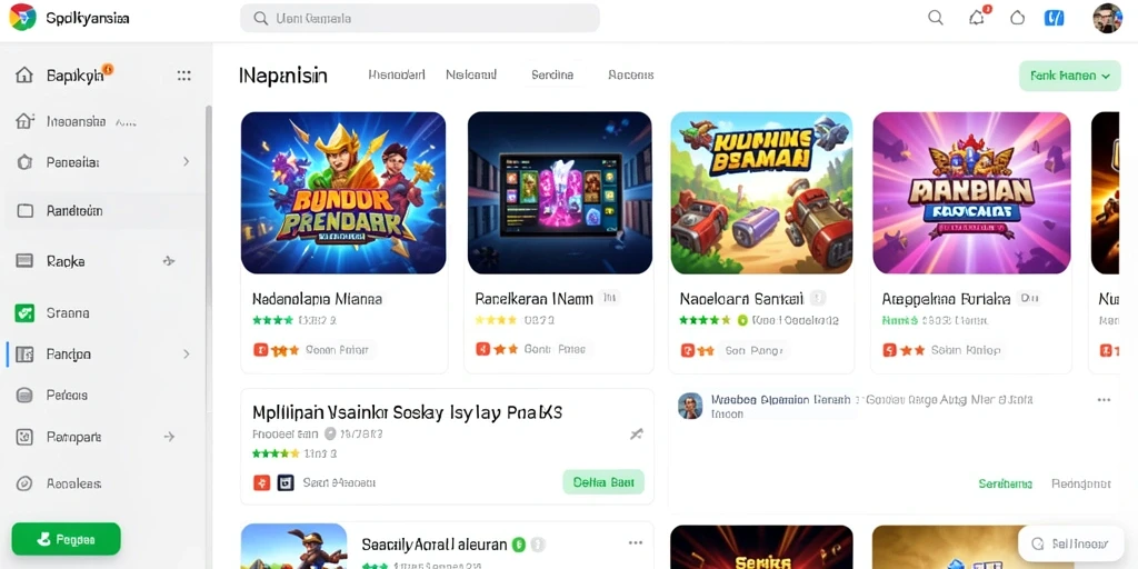 Tampilan antarmuka game yang menarik dan intuitif.